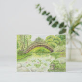 "Postkarte des japanischen Gartens Postkarte (Stehend Vorderseite)