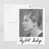 Postkarte des jungen Elizabeth Bishop und Untersch (Vorne/Hinten)