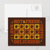Postkarte des Kaffees, personalisierbar (Vorne/Hinten)