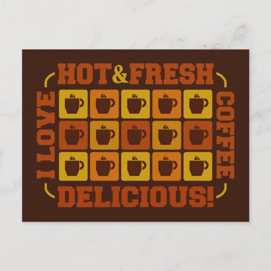 Postkarte des Kaffees, personalisierbar (Vorderseite)