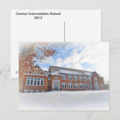 Postkarte des Kantons Mittelschule (Vorne/Hinten)