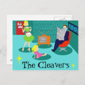 Postkarte des klassischen Fernsehens der 50er Jahr (Vorne/Hinten)