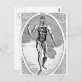 Postkarte des kontaminierten Mannes (Vorne/Hinten)