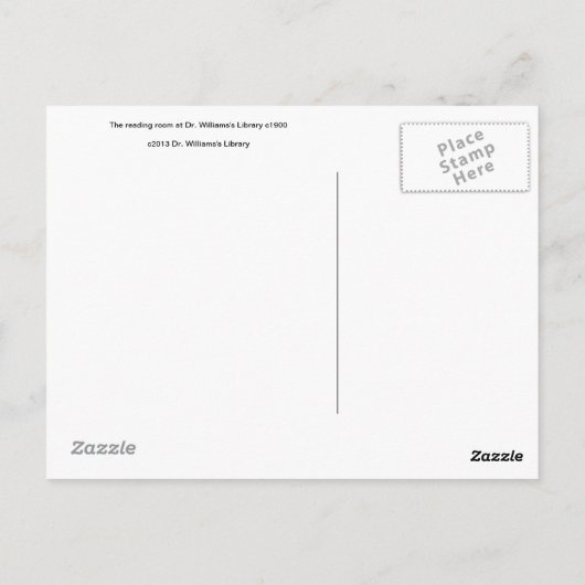 Postkarte des Lesesaals (Rückseite)