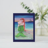 Postkarte des Leuchtturms Mermaid von Renee Lavoie (Stehend Vorderseite)