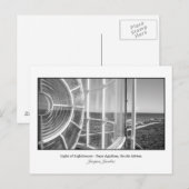 Postkarte des Lichts eines Leuchtturms (Vorne/Hinten)