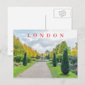 Postkarte des London Regent's Park (Vorne/Hinten)