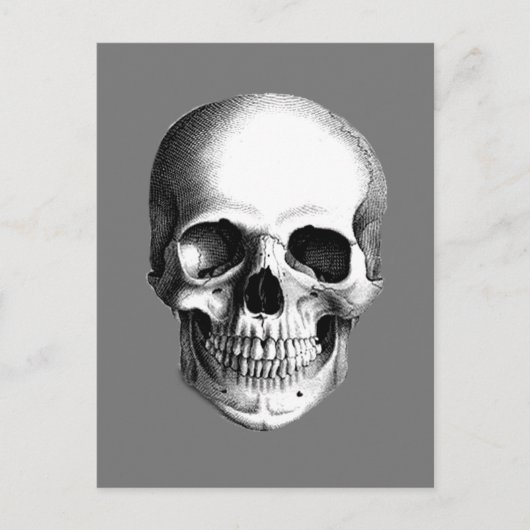 Postkarte des menschlichen Schädels (Vorderseite)