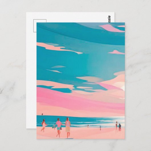 Postkarte des Ozeans (Vorne/Hinten)