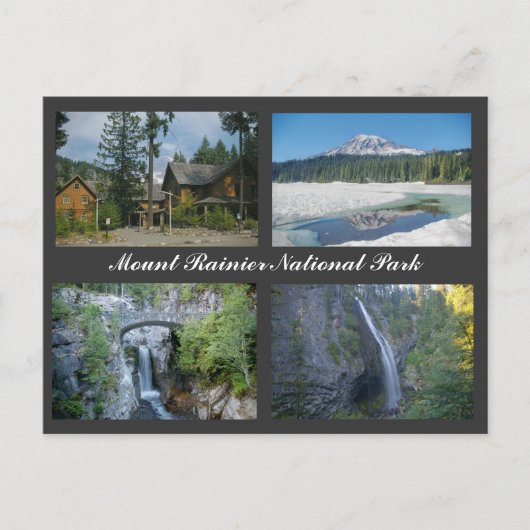 Postkarte des Rainier Nationalparks (Vorderseite)