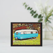 Postkarte des Retro-Campers (Stehend Vorderseite)