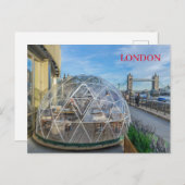 Postkarte des Riesenglases von London (Vorne/Hinten)