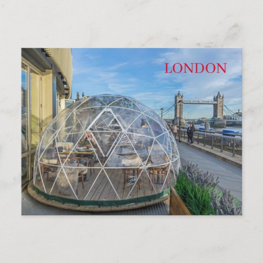 Postkarte des Riesenglases von London (Vorderseite)