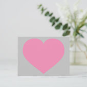 Postkarte des rosa Herzens (Stehend Vorderseite)