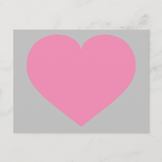 Postkarte des rosa Herzens (Vorderseite)