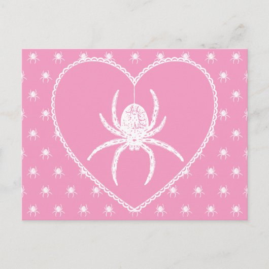 Postkarte des rosa Herzens (Vorderseite)