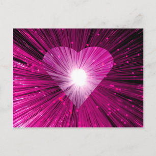 Postkarte des rosa Herzens