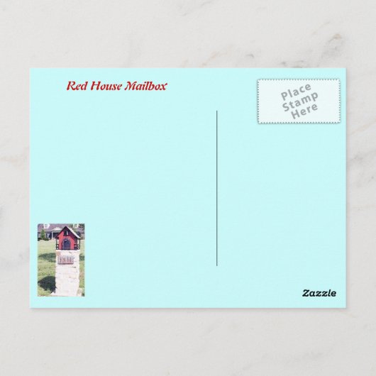 Postkarte des Roten Hauses (Rückseite)