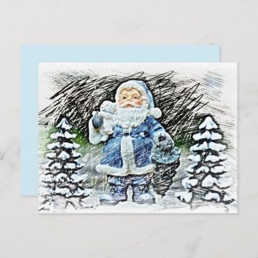 Postkarte des Santa-Clubs (Vorne/Hinten)