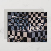 Postkarte des Schachs 3D (Vorne/Hinten)