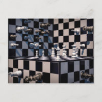 Postkarte des Schachs 3D