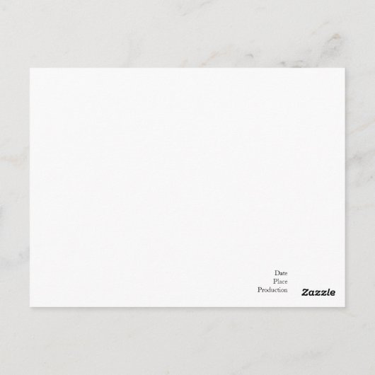 Postkarte des Schauspielers (Rückseite)