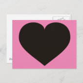 Postkarte des Schwarzen Herzens (Vorne/Hinten)