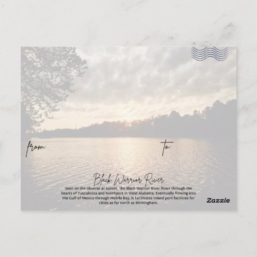 Postkarte des Schwarzen Kriegers 1 (Rückseite)