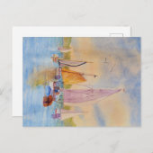 Postkarte des Segelbootes, Postkarte des Segelns,  (Vorne/Hinten)