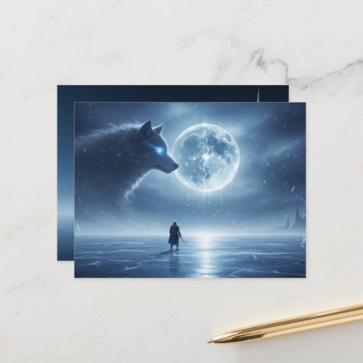 Postkarte des stillen Kriegers (Vorderseite/Rückseite Beispiel)