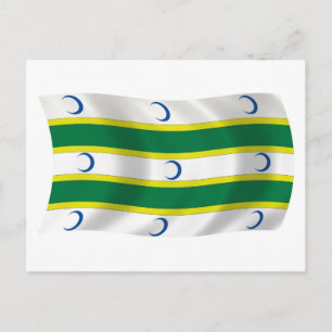 Postkarte des turkmenischen Flagge