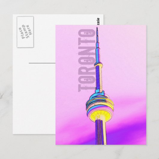Postkarte des Turms Toronto (Vorne/Hinten)
