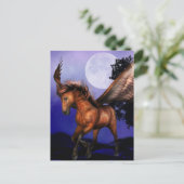 Postkarte des verzauberten Pegasus (Stehend Vorderseite)