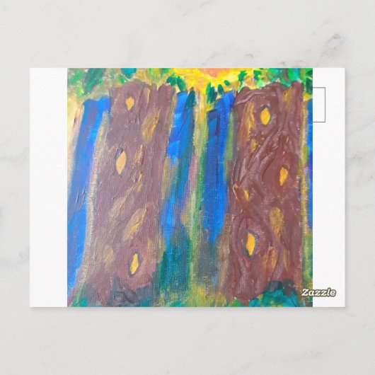 Postkarte des verzauberten Waldes (Rückseite)