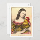 Postkarte des Vintagen Bauern (Vorne/Hinten)