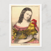 Postkarte des Vintagen Bauern (Vorderseite)