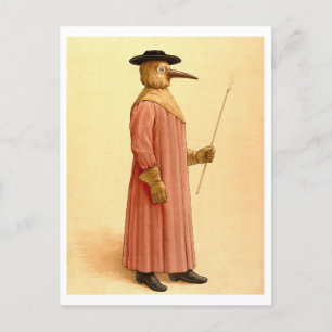 Postkarte des Vintagen Pestärzts