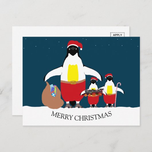 Postkarte des Weihnachtsmanns (Vorne/Hinten)