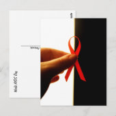 Postkarte des Welt-AIDS-Tages (Vorne/Hinten)