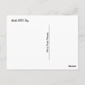 Postkarte des Welt-AIDS-Tages (Rückseite)