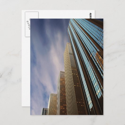 Postkarte des Wolkenkratzers (Vorne/Hinten)