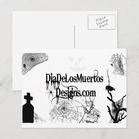 Postkarte DiaDeLosMuertosDesigns-Skript (Vorne/Hinten)