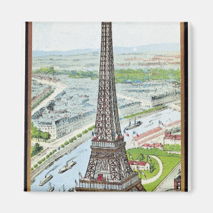 Postkarte, die den Eiffelturm darstellt Magnet