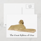 Postkarte: Die große Sphinx von Gizeh Postkarte (Vorne/Hinten)