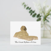 Postkarte: Die große Sphinx von Gizeh Postkarte (Stehend Vorderseite)