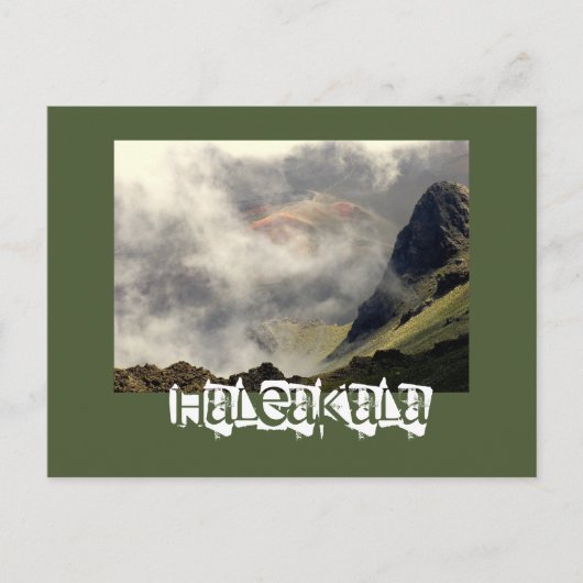 POSTKARTE: "DIE HALEAKALA STEIGT DURCH DIE KLOUDS  POSTKARTE (Vorderseite)