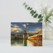 Postkarte die Luzerne-Schweiz-Kapellen-der Brücke (Stehend Vorderseite)