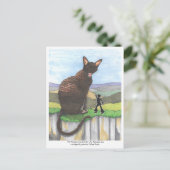 Postkarte: Die prähistorische Katze Postkarte (Stehend Vorderseite)