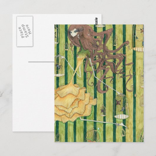 Postkarte "Die Wand" (Vorne/Hinten)