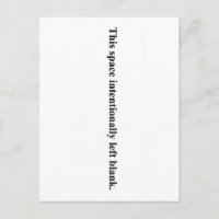 Postkarte "Dieser vorsätzlich verlassen Leerraum"